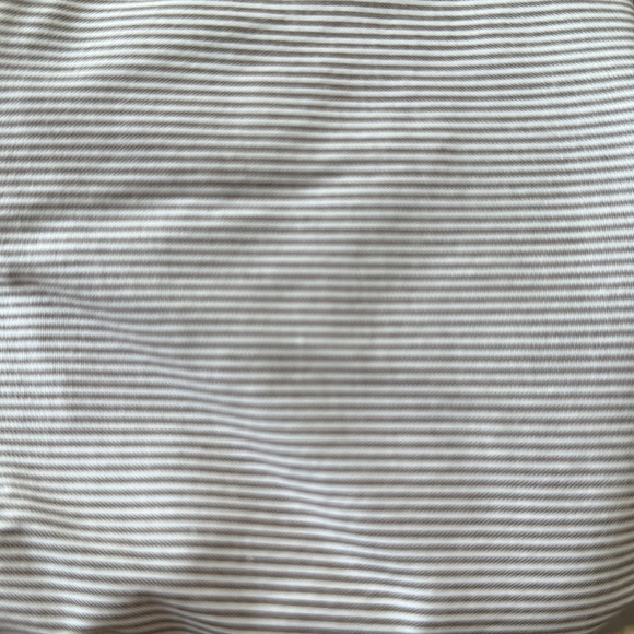 Ladies size 10 Bass shorts, white and taupe thin stripe - Picture 3 of 5